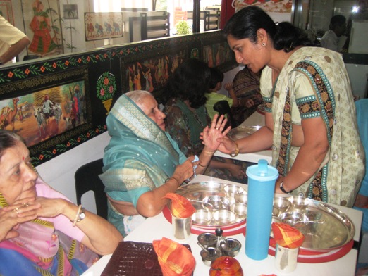 Diwali being wished by one of her nieces. Pune 2009