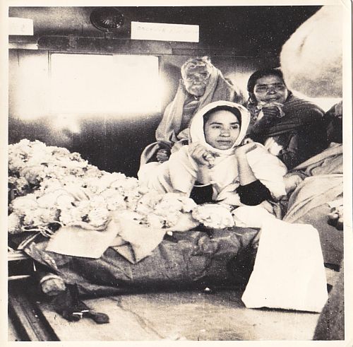 My father, sister and bhabi at the death of my mother.