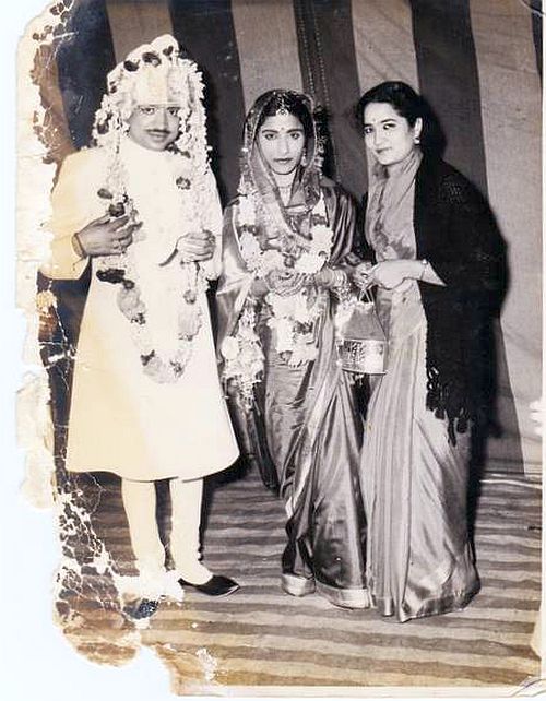 Just after our wedding, with Kamla (right), her friend who introduced her to me, 1958