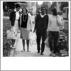 Kailash with Anita, Gerlinde and Karin 1965 in Rostock, East Germany. Photo taken by Annemarie.