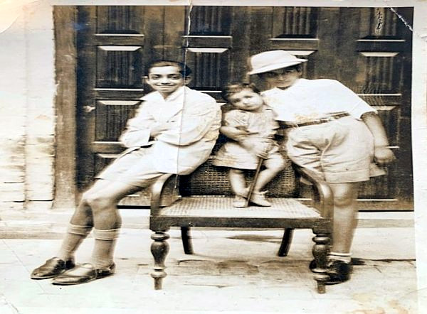 Three brothers. From L to R: My father Bhagwan Das Banga, Surendra Nath Banga, Harbans Lal Banga. Bannu. Circa 1936.